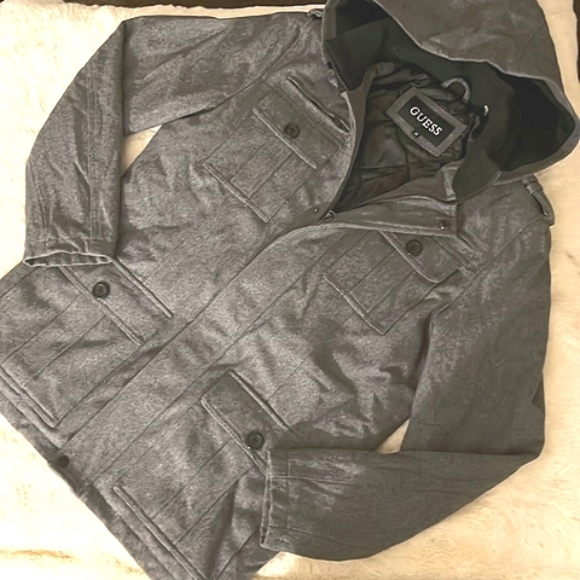 ♦️SALE ♦️GUESS Men's Coat Dark Grey - Picture 1 of 6